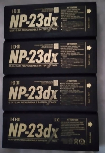  04 Baterias Np23dx Para Cargador Np1 Para Monitores De Cam