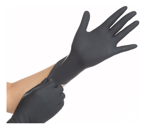 Guantes De Nitrilo X100 Unidades Negro Talla M