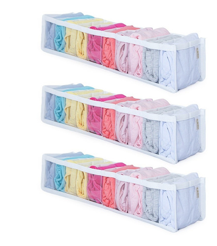 Organizador De Gavetas Baby Colmeia 10 Nichos Br- Kit 3 Un.