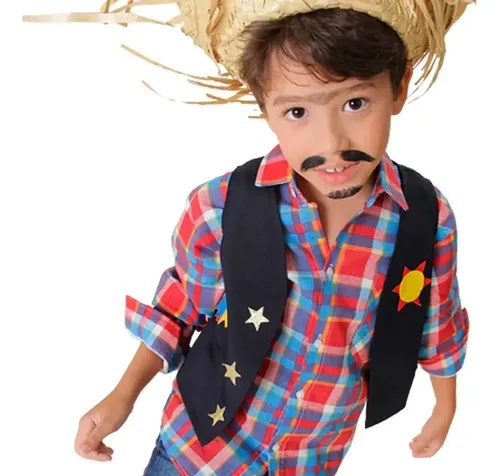 Roupa Festa Junina Masculina Infantil Luxo Canganceiro | Parcelamento ...