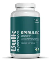 Comprar Suplemento Espirulina Orgánica 180 Cápsulas De 500 Mg 100% Natural Sin Gluten Apto Keto Bulk Superfoods