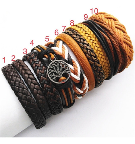 Pulsera Hombre Pulsera Mujer , Unisex  -  Cuero Trenzado - 