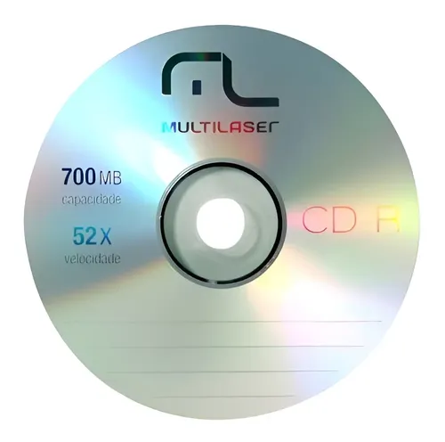 Disco virgem CD-R Multilaser de 52x por 100 unidades | MercadoLivre