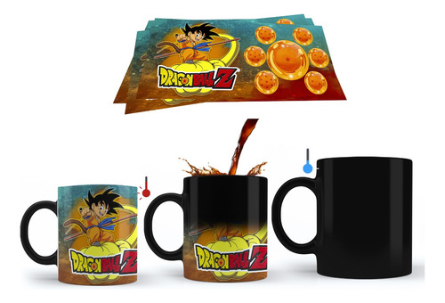 Taza Magica De Dragon Ball Modelo 6 Goku En La Nube Voladora