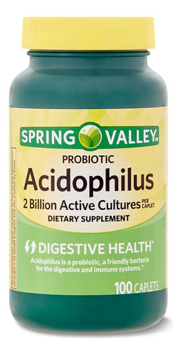 Suplemento Dietario Probióticos Acidophilus 100 Cápsulas