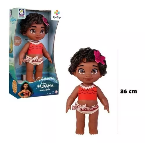 Brinquedo Moana Boneca Morena Familia Menina Desenho Animado