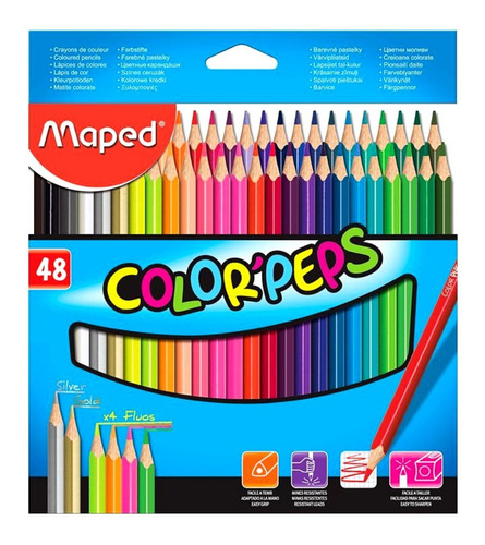 Colores Maped Color Pep´s C/48 Precio Mayoreo $218.31