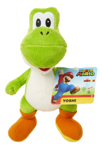 Super Mario Yoshi - Figura De Peluche De 6 Pulgadas, Color . Color Verde