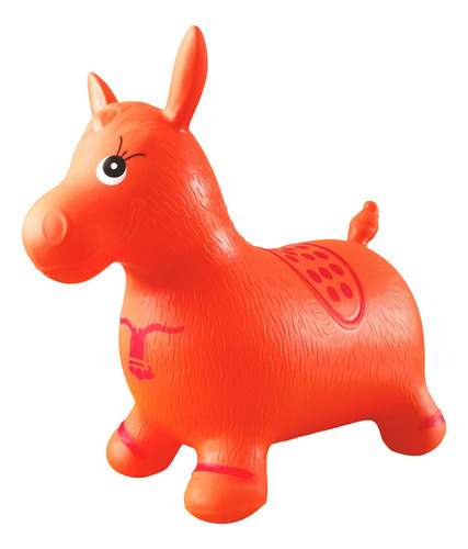 Caballo Inflable Para Rebotar, Color Naranja, Bomba Incluida