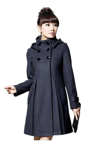 Abrigo De Mujer Gabardina Con Doble Botonadura