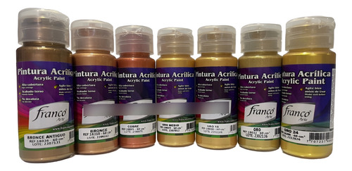 Pintura Acrílica Metalizada 60ml (pack De 20 Tonos)