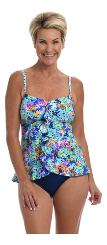 Maxine Of Hollywood Traje De Bano Tankini Con Volantes Delan