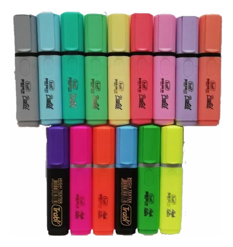 Kit Resaltadores Trabi X15  Colores Pastel Y Neon 