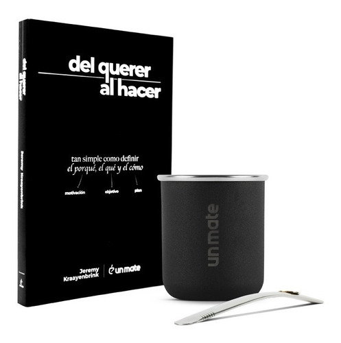 Libro Del Querer Al Hacer + Mate Acero Inoxidable Un Mate