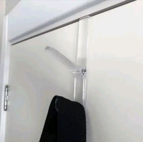 Gancho Duplo Para Porta Sem Furo Pratic Fix - Cristal Bolsas
