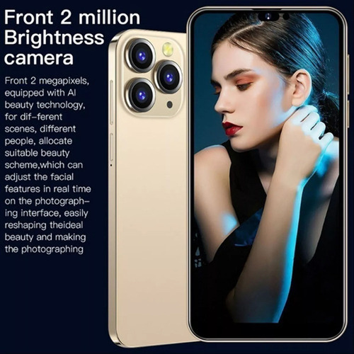Teléfonos Inteligentes Android Baratos I14 Pro Max 6.1 Pulgadas Ram1gb Y Rom8gb Púrpura
