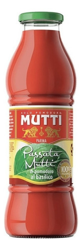 Mutti pure de tomate passata con basilico 700g