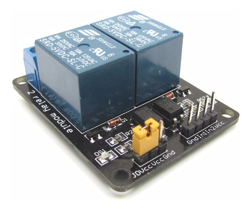 Relé 2 Canais 5v Projetos P/ Arduino Automação Arm Avr 10a