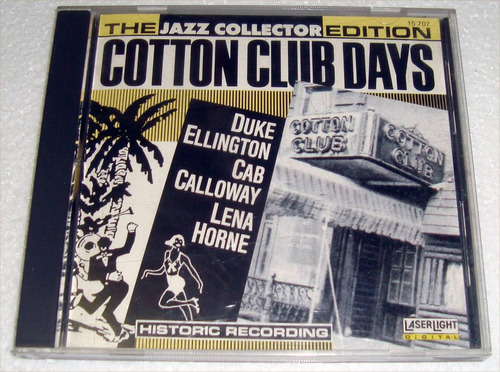 Cotton Club Days Duke Ellington Cab Calloway Lena Horne Cd 