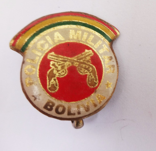 Pin Antiguo Escudo Policia Militar Bolivia  Insignia Chica