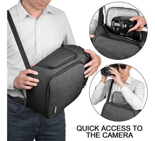 Imagen 4 de 9 de Mochila Para Camara Reflex Nikon Canon Sony Tripode Lente