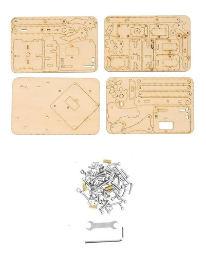 Chasis Brazo Robotico 4 Dof Madera Para Ensamblar Arduino