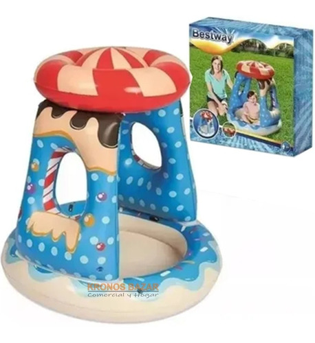 Pileta Inflable Con Techo Para Bebes Pelotero Bestway 52270