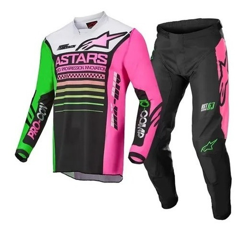 Conjunto Alpinestars Racer Compass 22 Motocross Enduro - M2