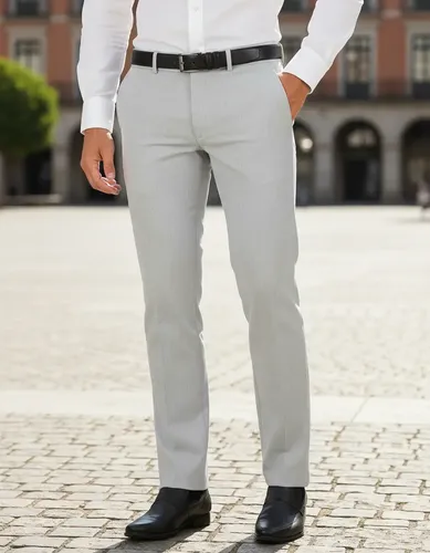 1 Calça Social Masculina Em Oxford Cores Variadas - Preço -