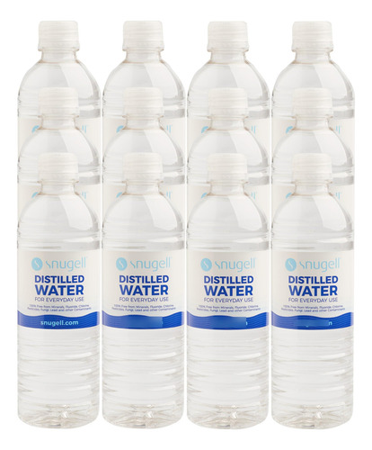 Agua Destilada Pura, Segura Y Limpia 16.9 Oz X 12