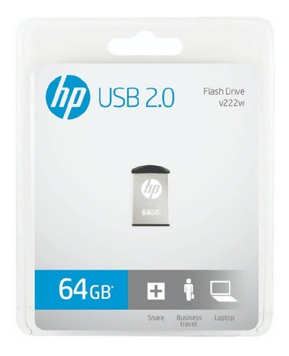 Memoria Usb 2.0 64gb Hp Flash Drive V222w Metal