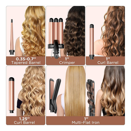 Varitas Para Rizar El Cabello Kinked No Aplica, Color Oro Ro
