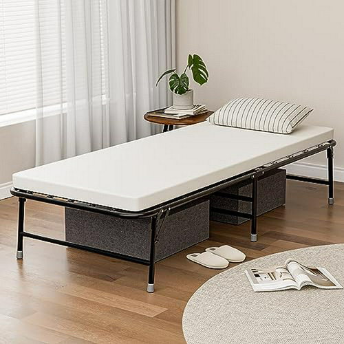 Cama De Invitados Plegable Con Colchón De Espuma