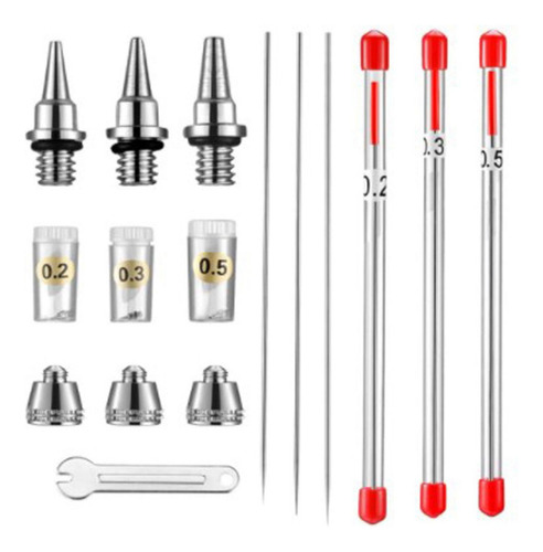 10x Kits De Agujas De Aerógrafo Accesorios De Pulverizador