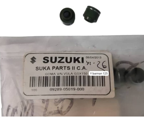 Goma Válvula Suzuki Burman-125 Y Gsx #09289-05019-000 