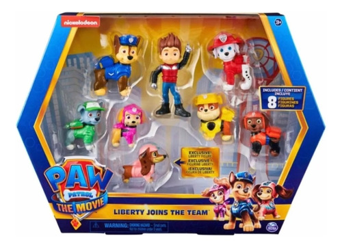 Paw Patrol Set De Mini Figuras 8pzs Original Spinmaster