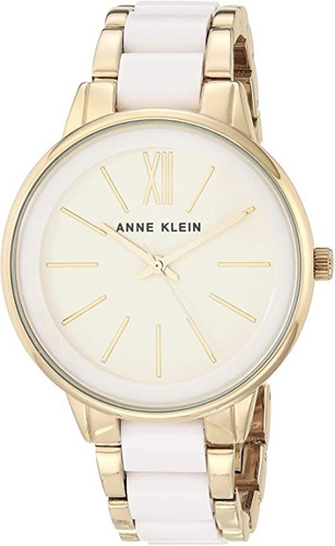 Reloj Mujer Anne Klein Cristal Mineral 37 Mm Ak/1412ivgb
