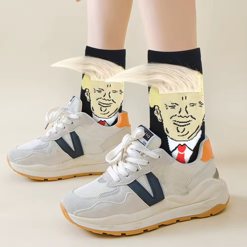Calcetines Donald Trump Calcetas Presidente Donald Trump 3d Negro 3d Estampado Unitalla