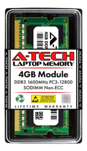 Memoria Ram Ddr3  4gb A-tech Pc3-12800 1600mhz Laptop 
