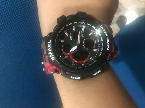 Relógio Smael 1708b Red Camuflage Militar Prova Dágua