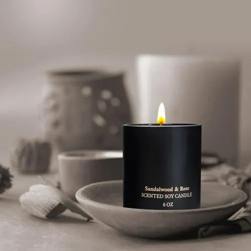 Velas Aromáticas Premium Sándalo Y Rosa .