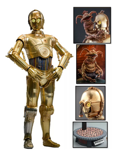 Boneco C-3po Star Wars Hot Toys Action Figure Yoda Darth Obi