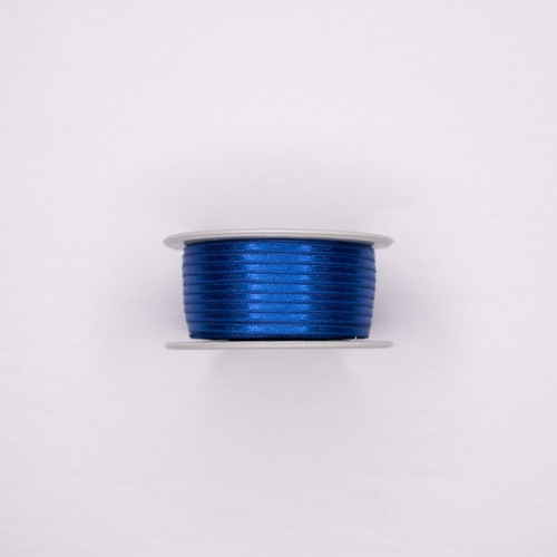 Cinta Azul Rey Raso Tela Satín Moños 100 Mts X 3mm