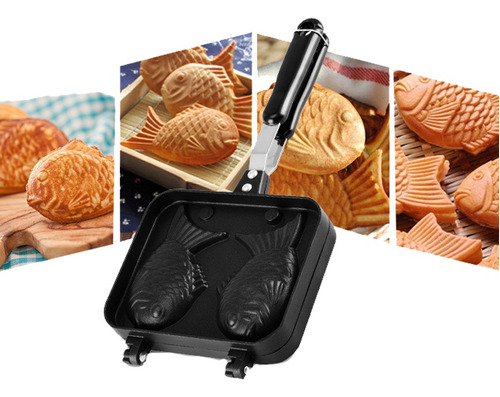 Sartén For Hacer Gofres Con Forma De Pez Taiyaki, Antiadher