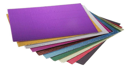 . Paquete De 10 Cartulinas Corrugadas For Manualidades.