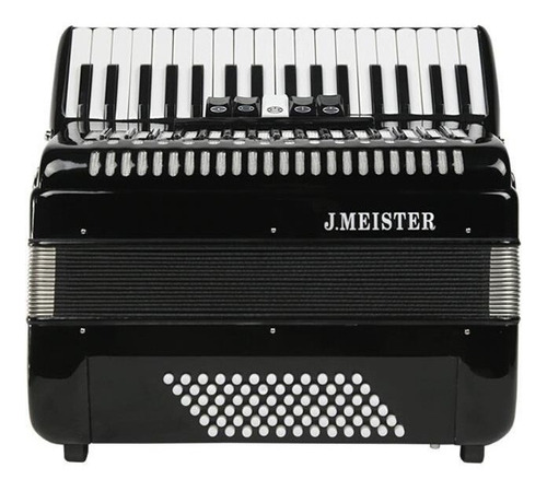 Acordeon 60 Bajos 34 Llaves 5 Reg. Negro J Meister Bm1308bk 