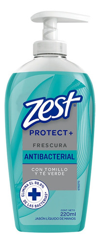 Jabón Líquido Zest Para Mano Refrescante Antibacterial 220ml