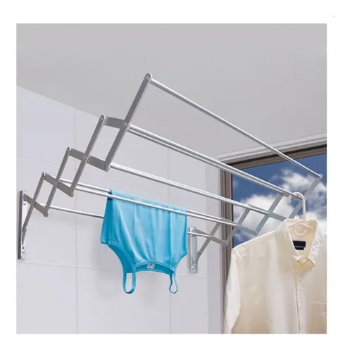 Tendedero Ropa Plegable Apartamento En Aluminio 8 Tubos 80cm