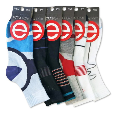 Pack X 6 Pares Soquetes Deportivos Hombre Elemento Art 953