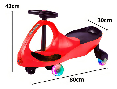Carrinho Infantil Gira Car Vermelho Com Led Gxt405lvm Fenix